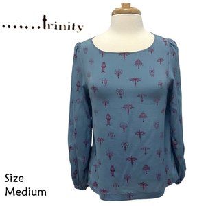 Anthro Trinity Size Medium Silk Teal Chandelier